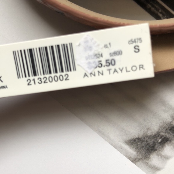 NWT • ANN TAYLOR • Leather Snake Animal Skinny Belt w/ Gold Buckle - Picture 12 of 14